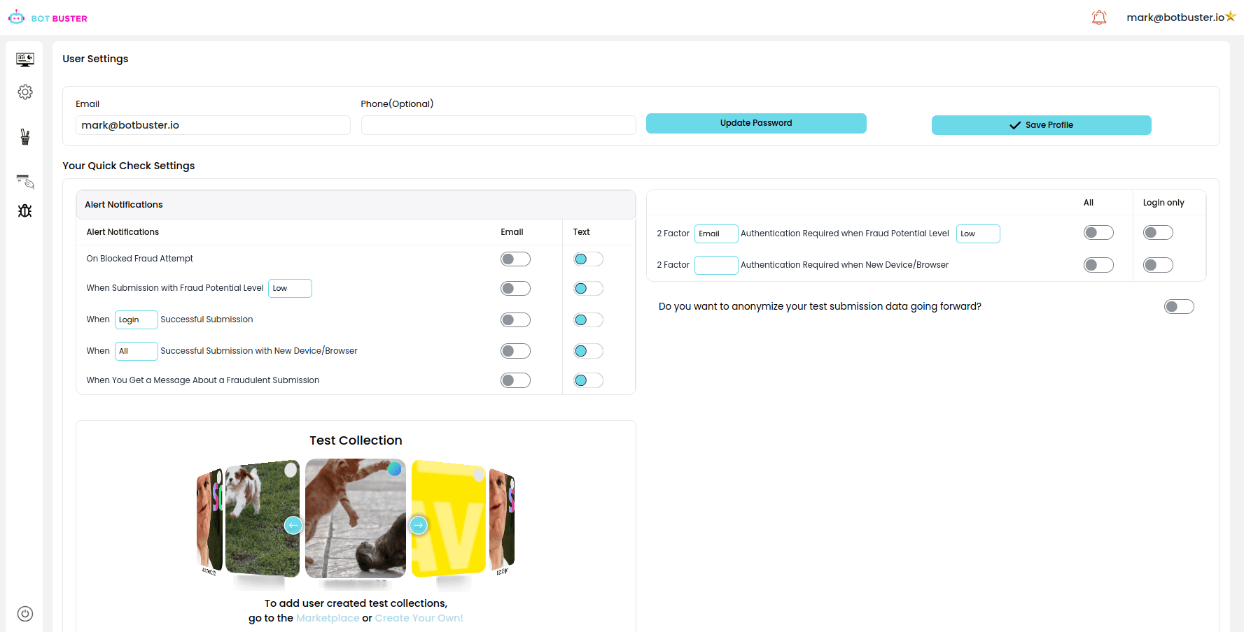 Configuring Quick Check